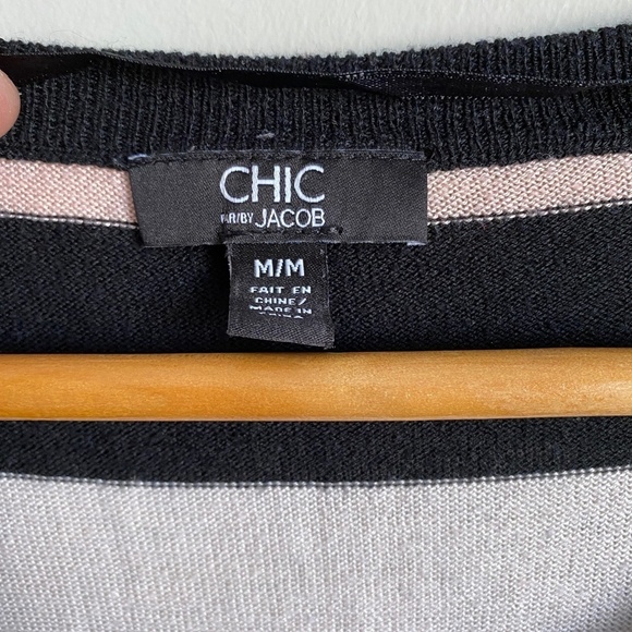 Chic by Jacob Women's Half Sleeve Lightweight Sweater Top‎ Size Medium - Picture 2 of 8